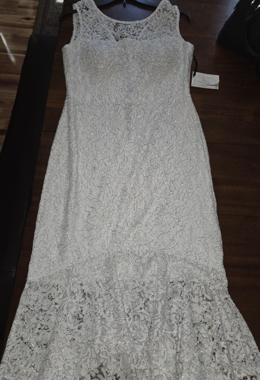 Kensie White Lace Sleeveless Midi Dress